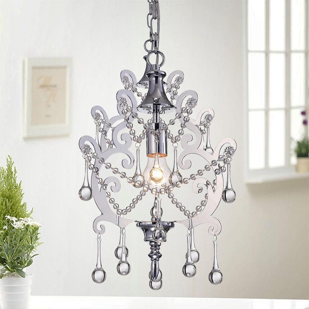 Warehouse of Tiffany Masalia 1-Light 13-Inch Chrome Mini Chandelier