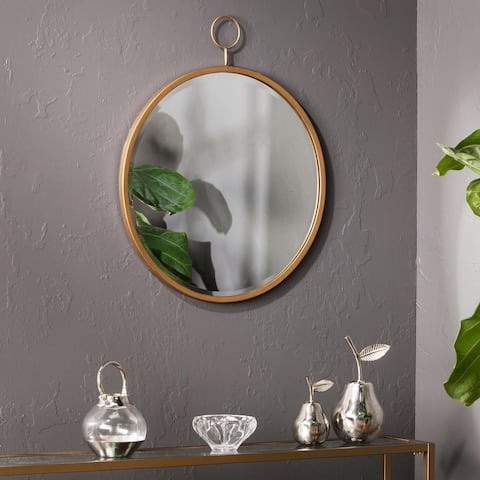 Silver Orchid Grant Decorative Wall Mirror - Golden Bronze