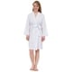 preview thumbnail 5 of 20, Leisureland Women's Classic Striped Seersucker Short Robe White
