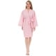 preview thumbnail 4 of 20, Leisureland Women's Classic Striped Seersucker Short Robe Coral