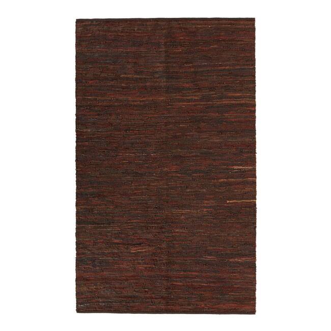 Brown Matador Leather Chindi Rug