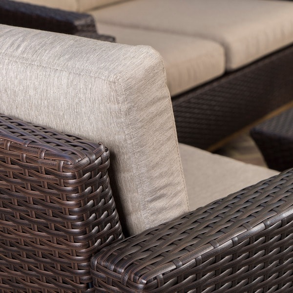 Shop Glenwood Outdoor Wicker Aluminum Club Chair With Cushion Set