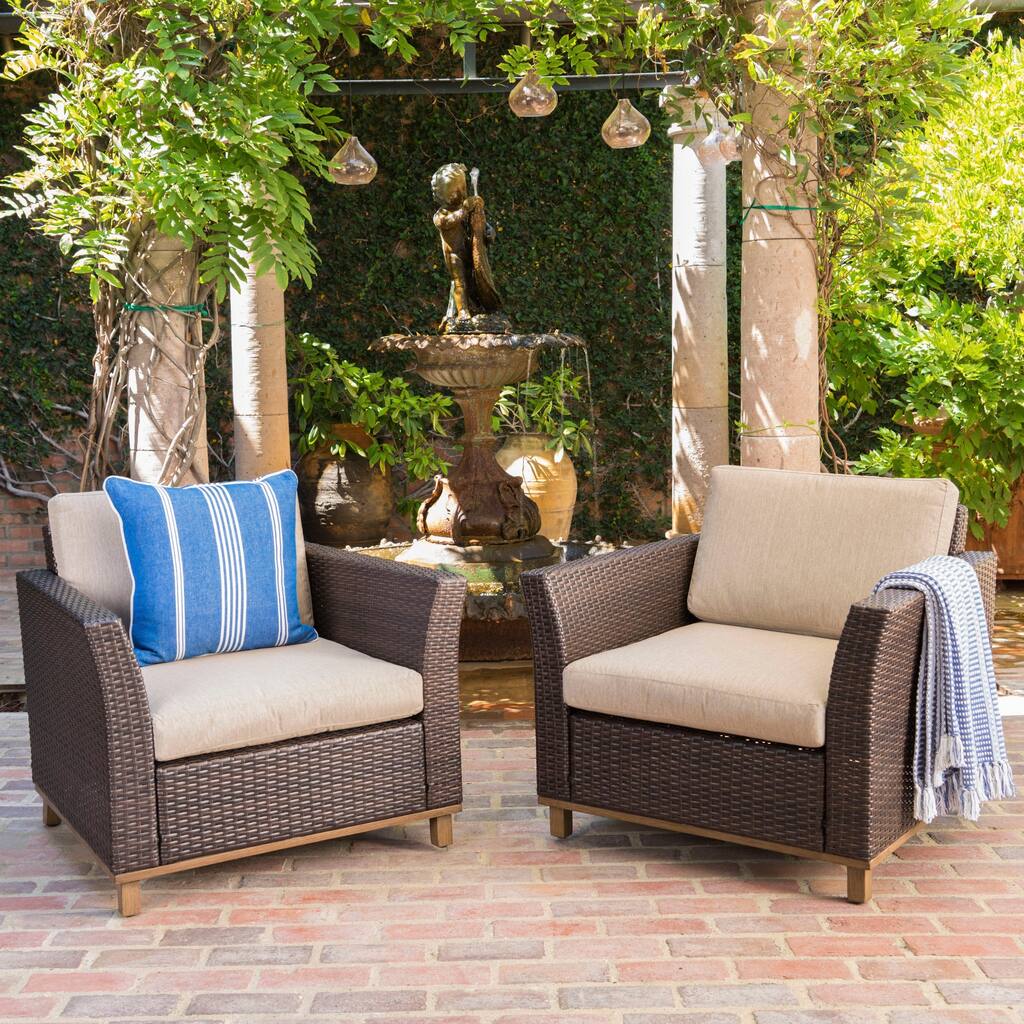 Glenwood Outdoor Club Chair (Set of 2) by Christopher Knight Home