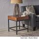 Ebany Industrial Square Acacia Wood Storage End Table by Christopher Knight Home - Dark Oak