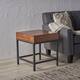 Ebany Industrial Square Acacia Wood Storage End Table by Christopher Knight Home