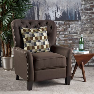 Cerelia Tufted Fabric Recliner by Christopher Knight Home