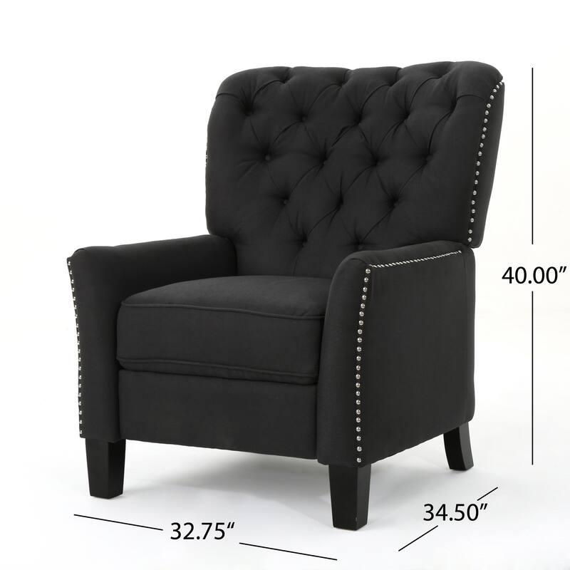 Cerelia Tufted Fabric Recliner by Christopher Knight Home
