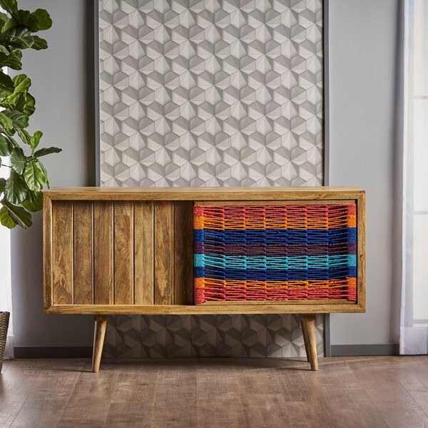 Freya Solid Mango Wood Sideboard Buffet Cabinet With Sliding Freya Solid Mango Wood Sideboard Buffet Cabinet With Sliding Door By Christopher Knight Home