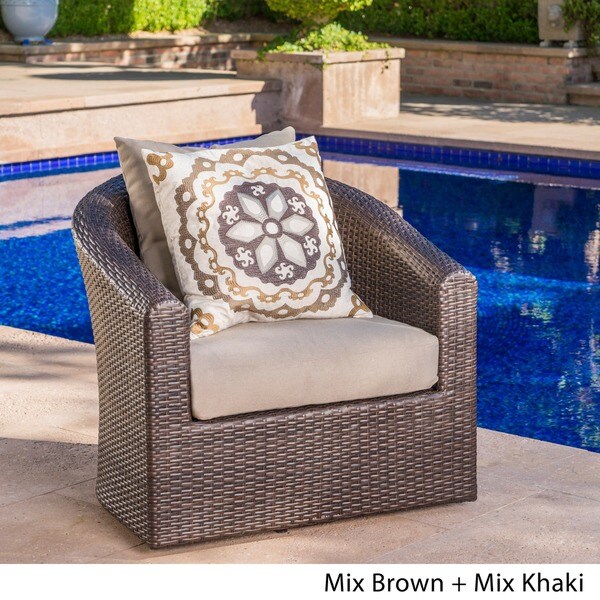 outdoor cushioned swivel chairs