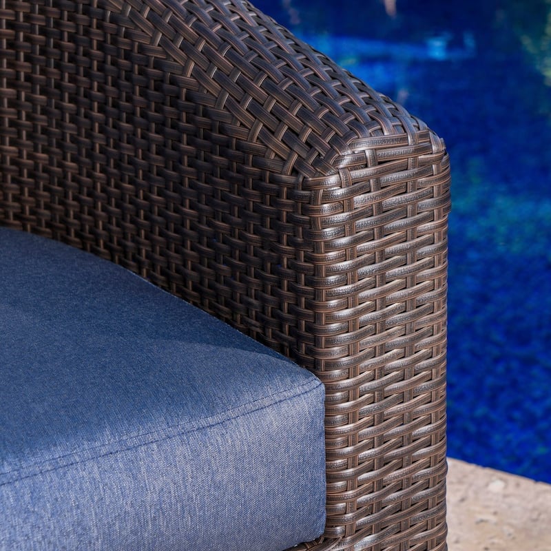 Darius Outdoor Wicker Aluminum Swivel Chair by Christopher Knight Home