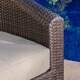 preview thumbnail 5 of 6, Darius Outdoor Wicker Aluminum Swivel Chair by Christopher Knight Home