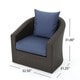preview thumbnail 18 of 16, Darius Outdoor Wicker Aluminum Swivel Club Chair with Cushion (Set of 2) by Christopher Knight Home