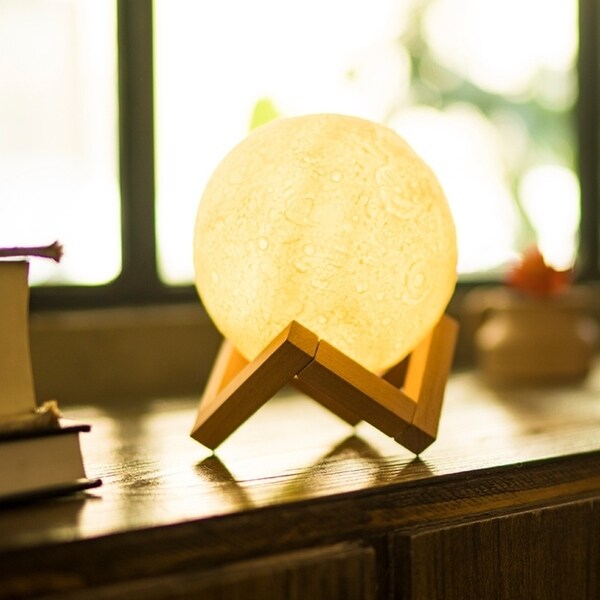 shop 3d print led moon lamp usb led night light with touch sensor
