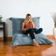 Jaxx Floor Pillow Bean Bag Lounger with Chenille Cover - Thumbnail 3