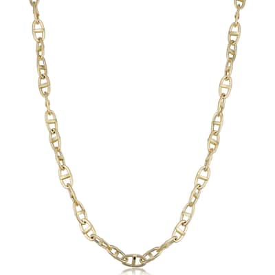 Fremada Men's 14k Yellow Gold Twisted Mariner Necklace (5.5 millimeters, 22 inches)
