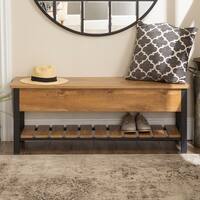 The Gray Barn Paradise Hill Lift-top Storage Bench - 48 x 16 x 18h