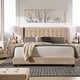 preview thumbnail 4 of 17, Melina Tufted Linen Wingback Platform Bed by iNSPIRE Q Bold