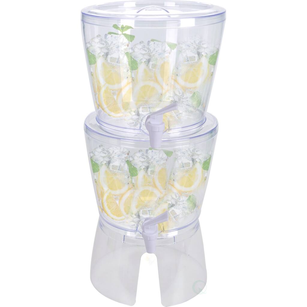 Stackable Juice and Water Beverage Dispensers with Stand, 2.8 Gallon