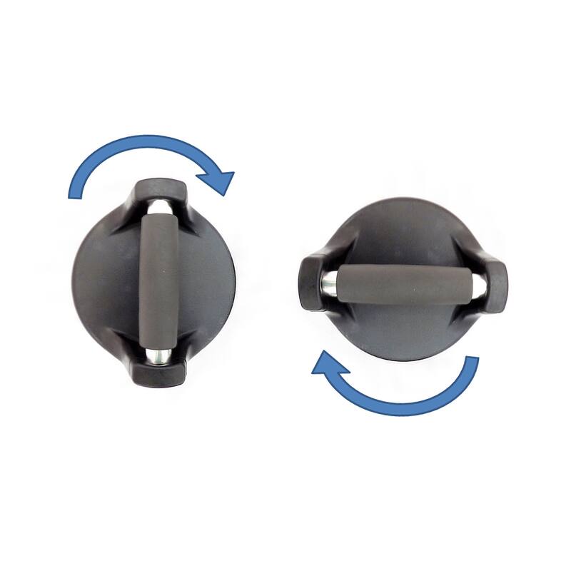 Power Push Up - Non Slip Rotating Swivel Grip Handle Pushup Stands - Black