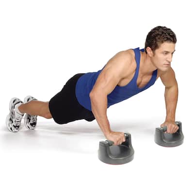 Power Push Up - Non Slip Rotating Swivel Grip Handle Pushup Stands - Black