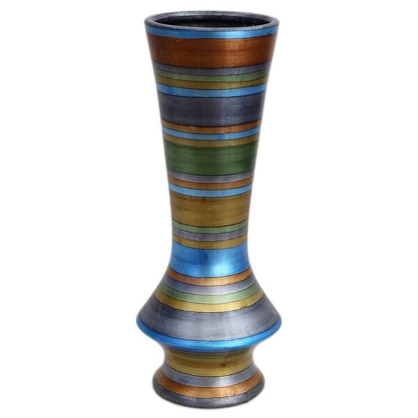 Shop Heather Ann Creations Stripes Decorative Ceramic Floor Vase