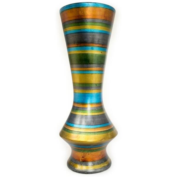 Shop Heather Ann Creations Stripes Decorative Ceramic Floor Vase
