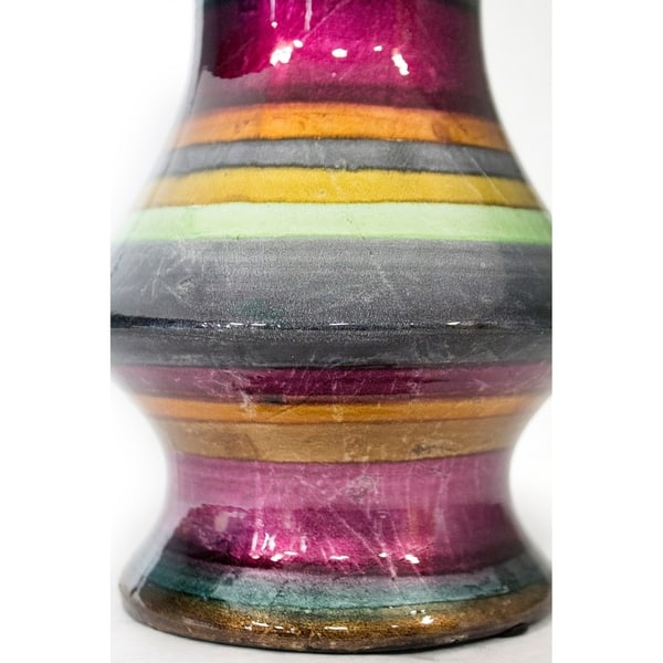 Shop Heather Ann Creations Stripes Decorative Ceramic Floor Vase