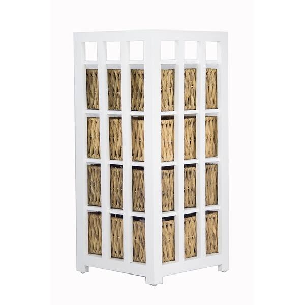 Shop Vale Corner Cabinet With 4 Hyacinth Storage Baskets On Sale