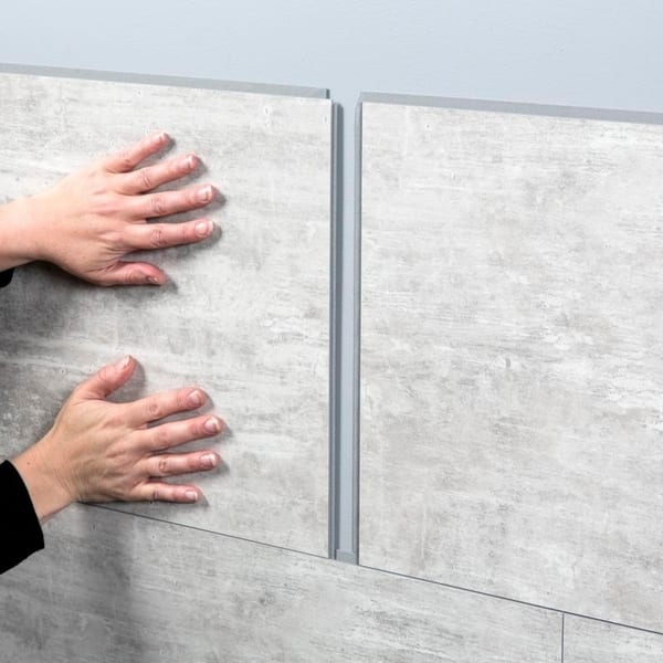 Dusky Shale x 25.59 in Vinyl Interlocking Waterproof Wall Tile//Backsplash DumaWall 14.76 in 8 Pack