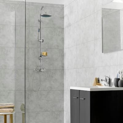Dumawall 14.76 in. x 25.59 in. Vinyl Interlocking Waterproof Rain Cloud Wall Tile/Backsplash (8 Pack)