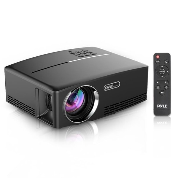 Pyle PRJG98 Compact Digital Projector, HD 1080p Support, Built-in Speakers, HDMI/USB/VGA