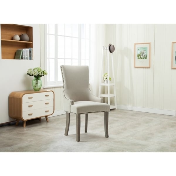 Shop Best Quality Furniture Beige Upholstered Dining Side Chair (Set of