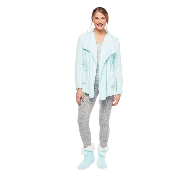 Ultrasoft Plush Lounge Cardigan with Boots Free Shipping On Orders