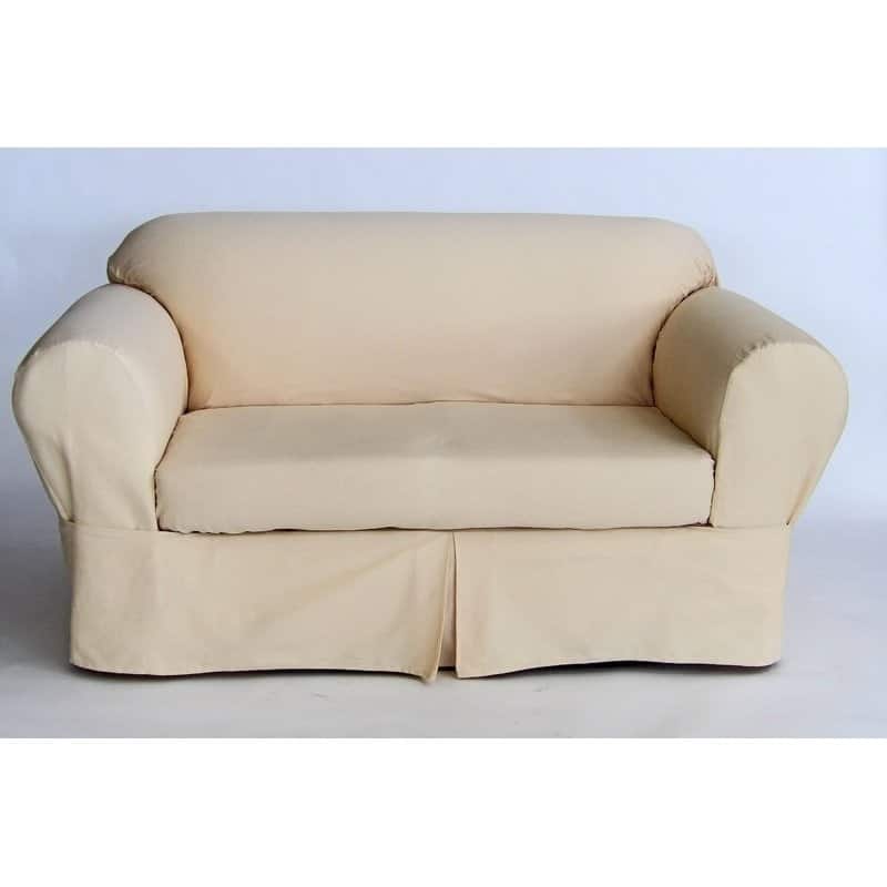 Classic Slipcovers Ten Ounce Cotton Twill Two Piece Loveseat Slipcover