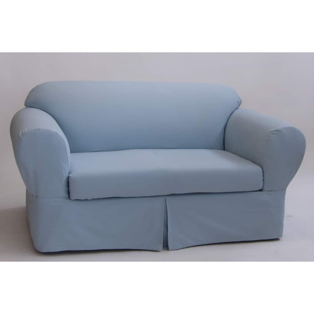 Classic Slipcovers Ten Ounce Cotton Twill Two Piece Loveseat Slipcover
