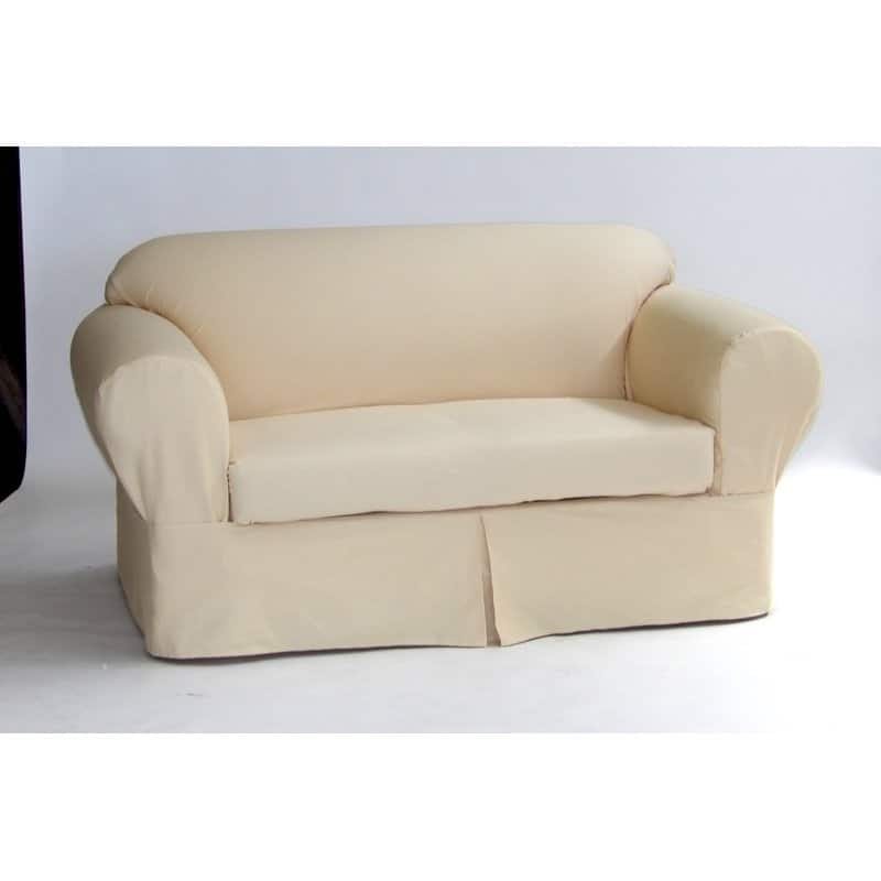 Classic Slipcovers Ten Ounce Cotton Twill Two Piece Sofa Slipcover