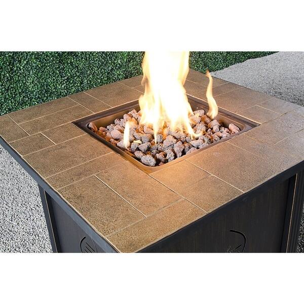 Shop Bond 68487a Lari Outdoor Gas Fire Pit Table With Antique