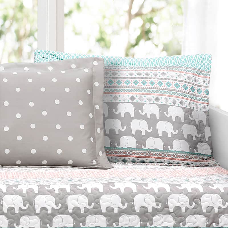 Taylor & Olive Hubbard Turquoise Elephant Stripe 6-piece Daybed Cover Set