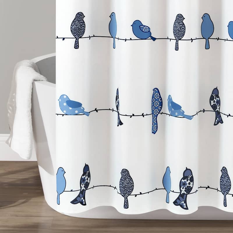 Lush Decor Rowley Birds Shower Curtain