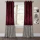 Lush Decor Prima Velvet Color Block Room Darkening Window