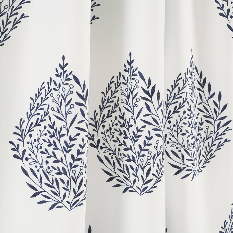 Lush Decor Teardrop Leaf Room Darkening Window Curtain Panel Pair