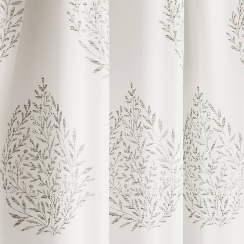 Lush Decor Teardrop Leaf Room Darkening Window Curtain Panel Pair