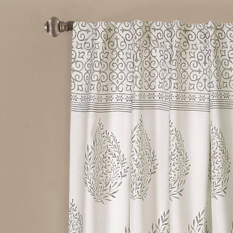 Lush Decor Teardrop Leaf Room Darkening Window Curtain Panel Pair