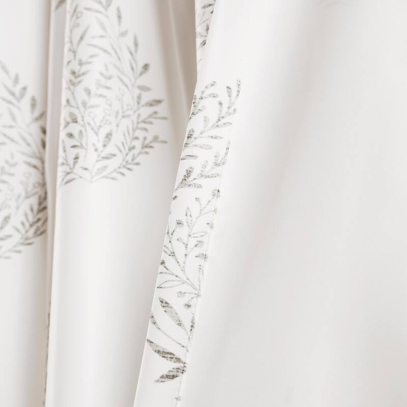 Lush Decor Teardrop Leaf Room Darkening Window Curtain Panel Pair