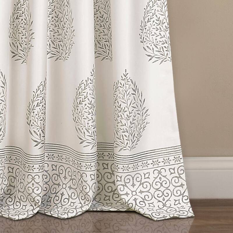 Lush Decor Teardrop Leaf Room Darkening Window Curtain Panel Pair