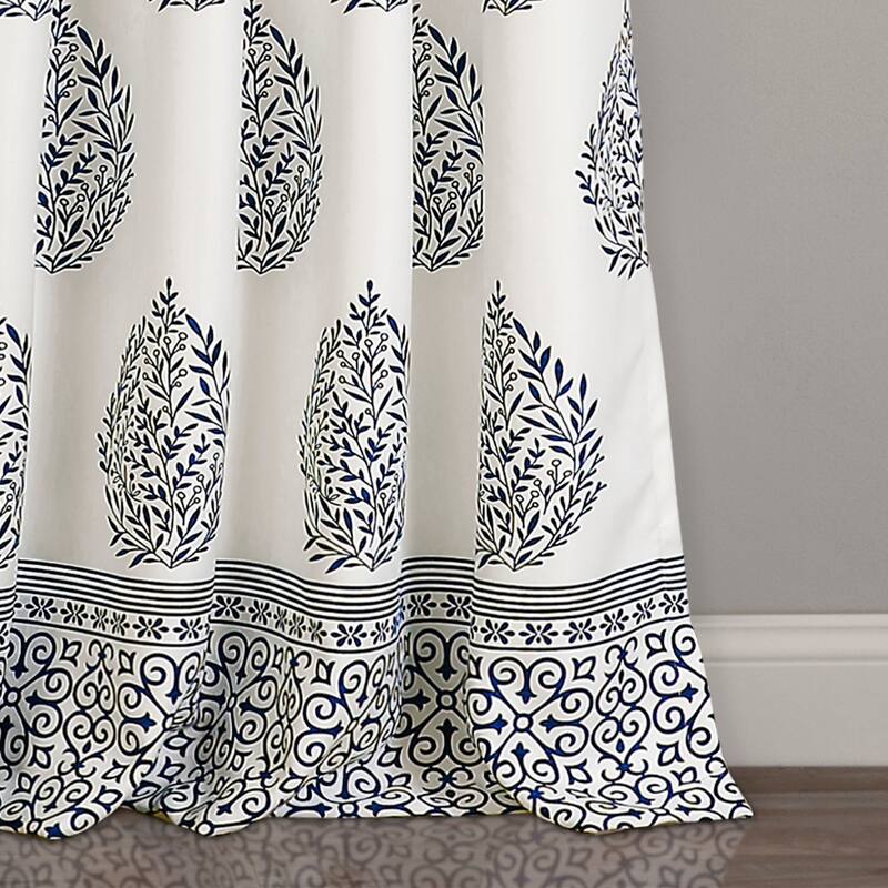 Lush Decor Teardrop Leaf Room Darkening Window Curtain Panel Pair