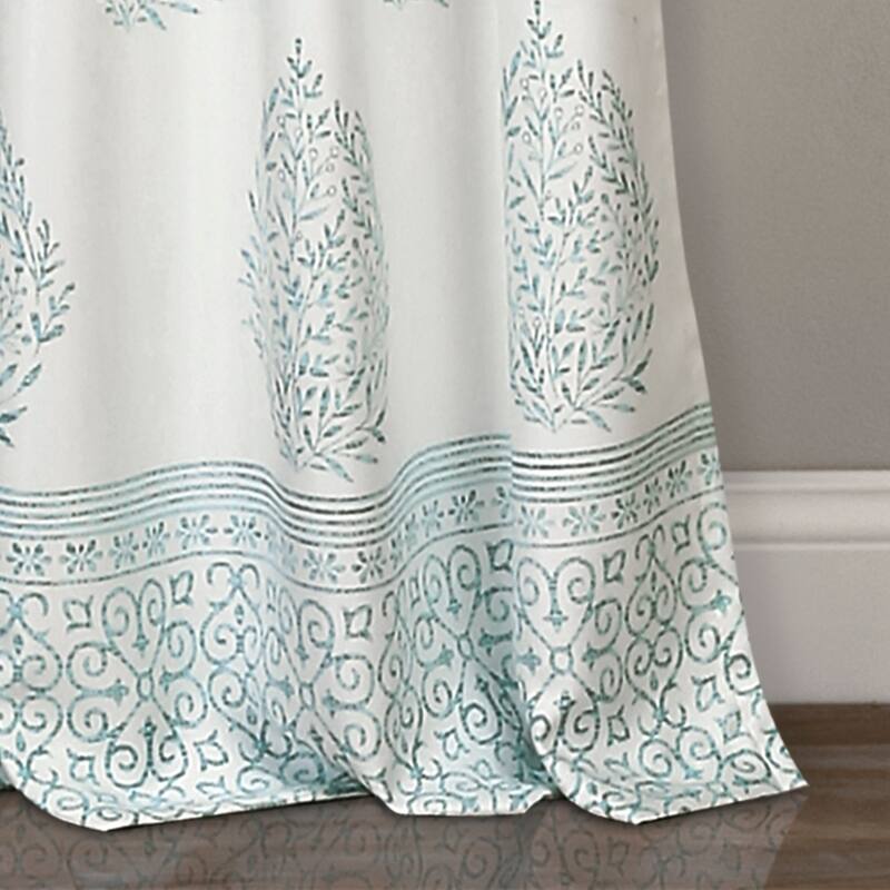 Lush Decor Teardrop Leaf Room Darkening Window Curtain Panel Pair