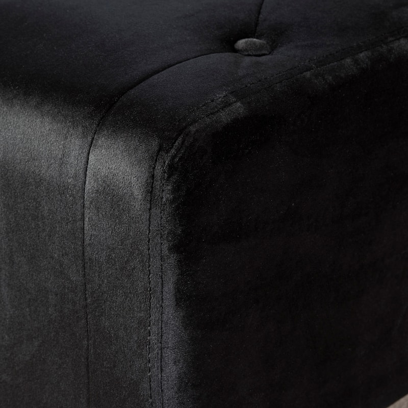 Kimiko Tufted Velvet Rectangle Ottoman Stool by Christopher Knight Home