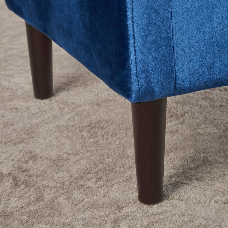 Kimiko Tufted Velvet Rectangle Ottoman Stool by Christopher Knight Home