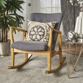 Callum Mid Century Fabric Rocking Chair by Christopher Knight Home